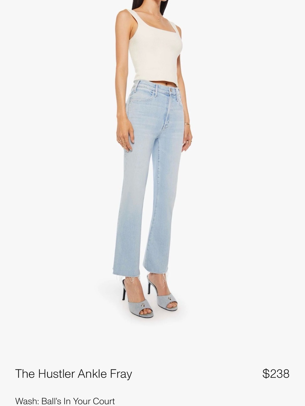 MOTHER The Hustler Ankle Fray Jeans — Ball’s in your court